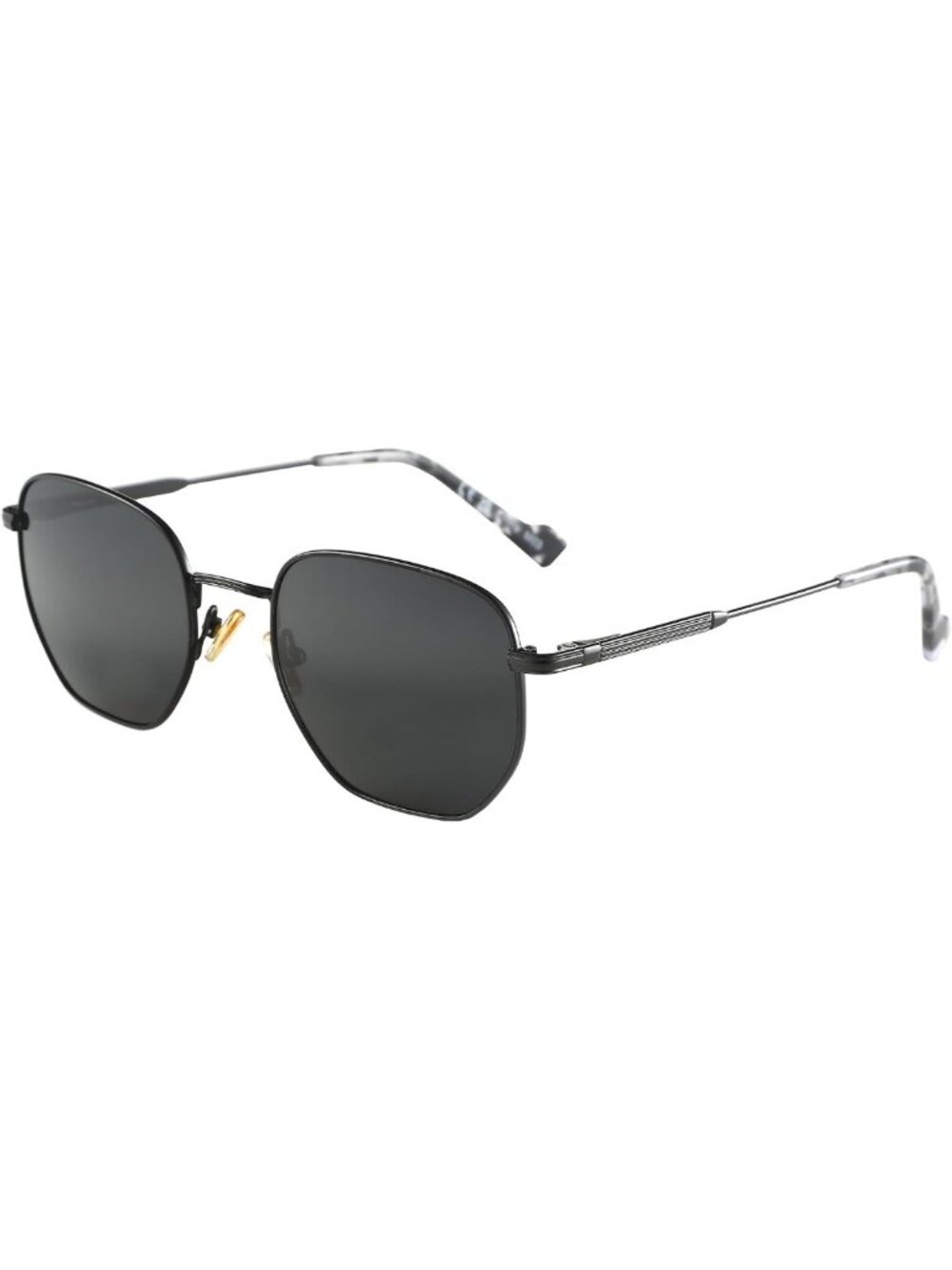 Stylish Polarized Hexagon Sunglasses for Men & Women - UV400 Protection, Metal